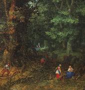 BRUEGHEL, Jan the Elder Rest on the Flight to Egypt, detail oil painting reproduction